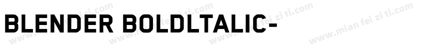 Blender Boldltalic字体转换